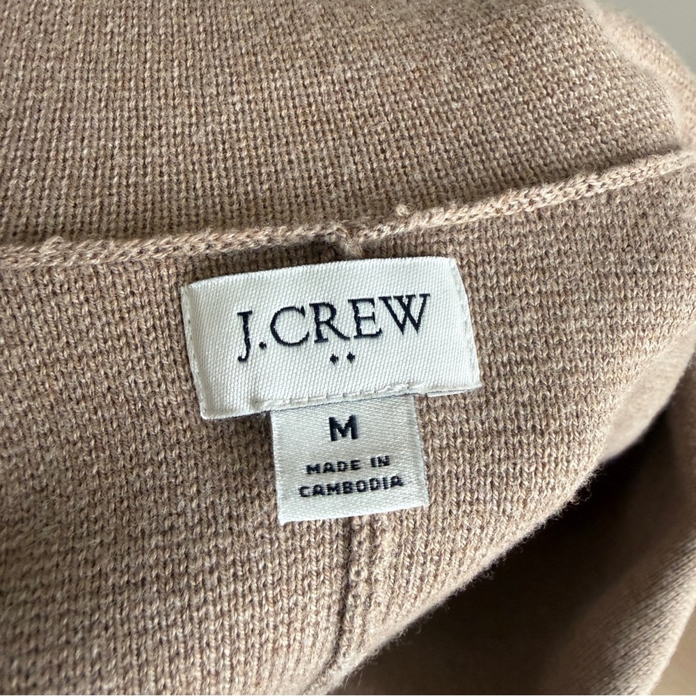 J.Crew Factory Two-Button Sweater Blazer Tan Medium - Picture 7 of 9